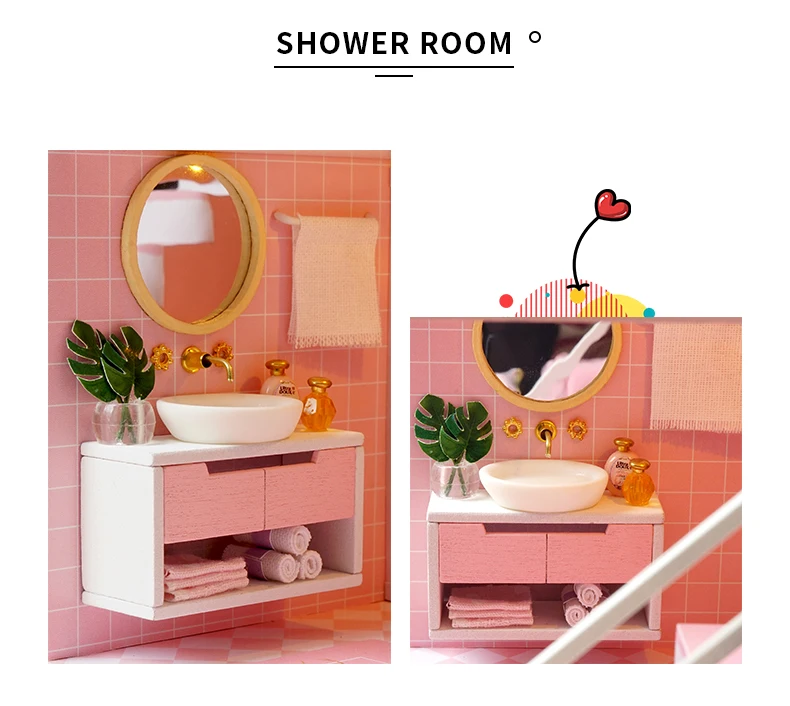 CUTEBEE DIY кукольный домик деревянные кукольные домики Миниатюрный Кукольный дом набор мебели Каса музыка светодиодные игрушки для детей подарок на день рождения M21