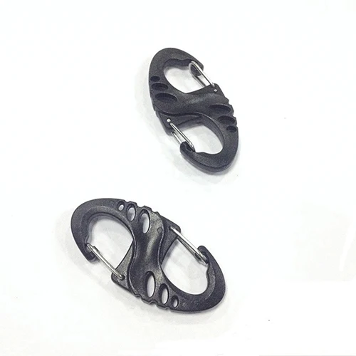 5 шт. портативный уличный альпинистский крючок S образный карабин двойная пряжка