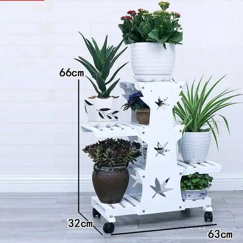 

Pot Table Garden Shelves For Stojaki Na Kwiaty Escalera Decorativa Madera Dekoration Balcony Shelf Plant Rack Flower Stand