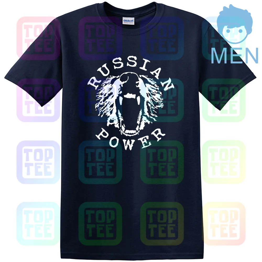 Тёмно-синий Российская футболка с изображением AK-47 В. В - Цвет: Тёмно-синий