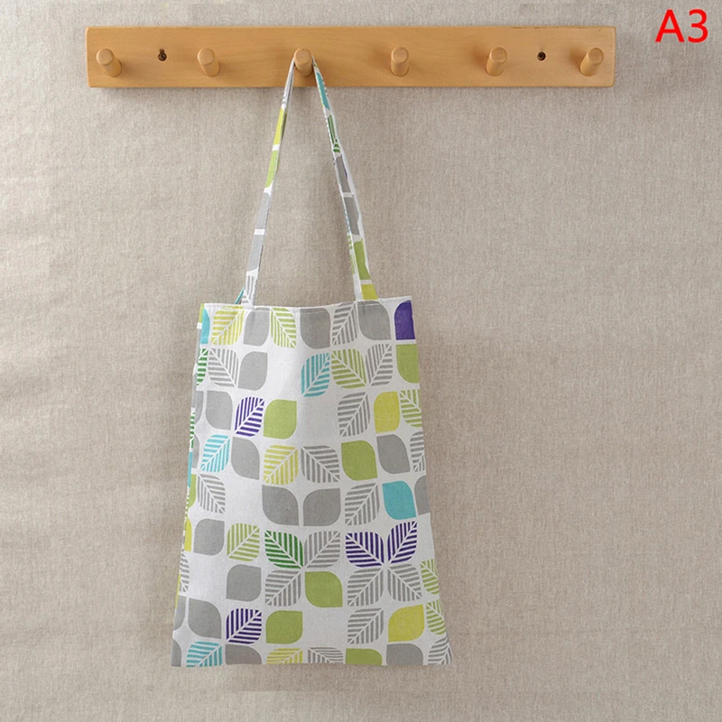 2020 модные сумки на плечо из хлопка и льна с рисунком для покупок женские