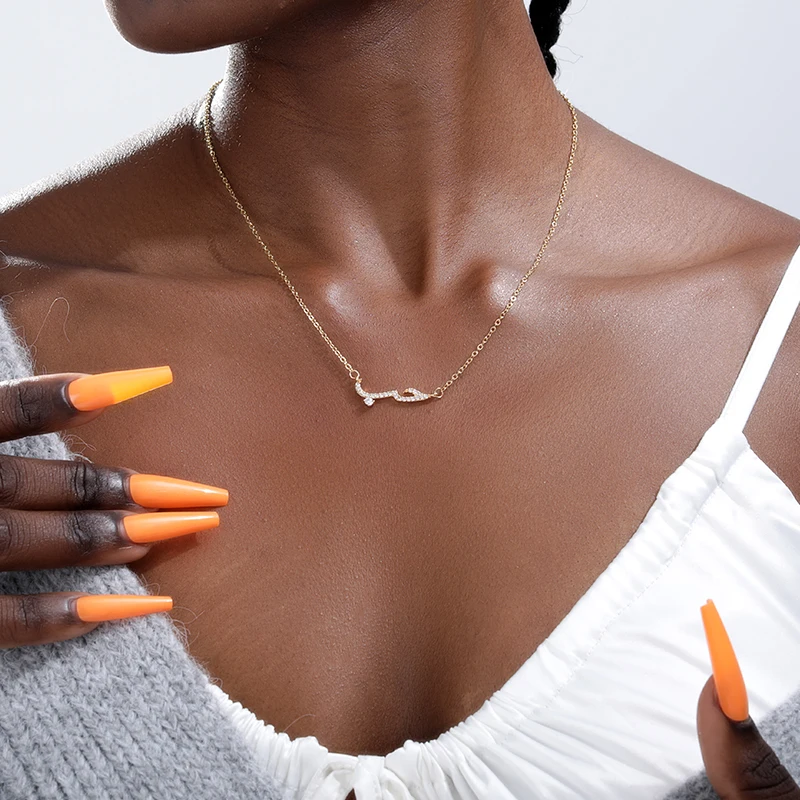 Женское Ожерелье чокер с подвеской в виде букв|Цепочки| |