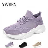 yween air mesh summer shoes woman lace up female vulcanize shoes new womens shoes basic lightweight sports running shoes women