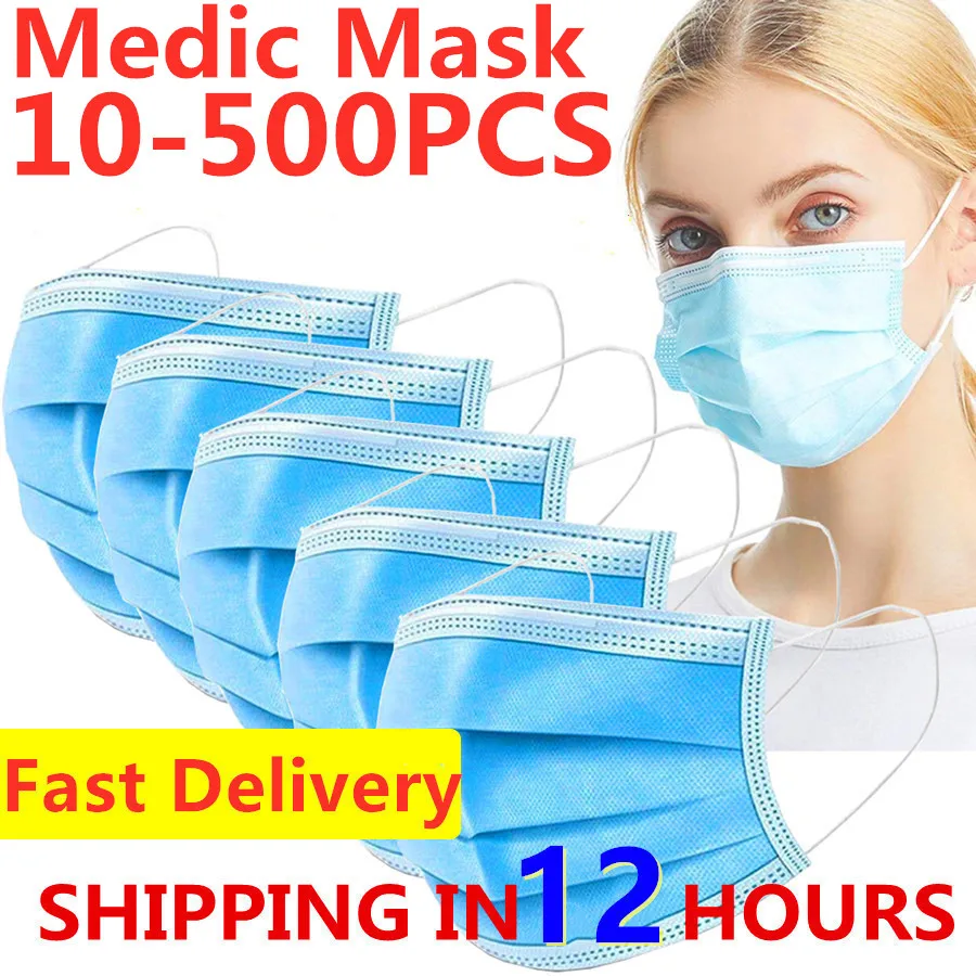 

Маска одноразовая Нетканая с 3-слойным фильтром, 10-500 шт.