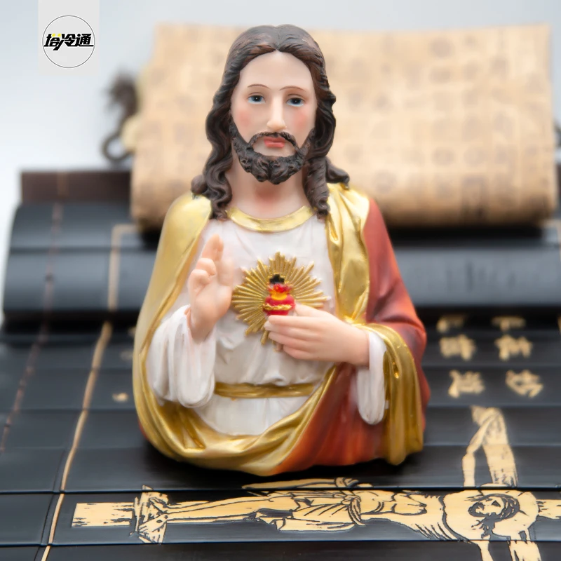 

Figure the sacred heart of Jesus as a Catholic holy car interior resin prayer room table placed Gospel wedding gifts statue home