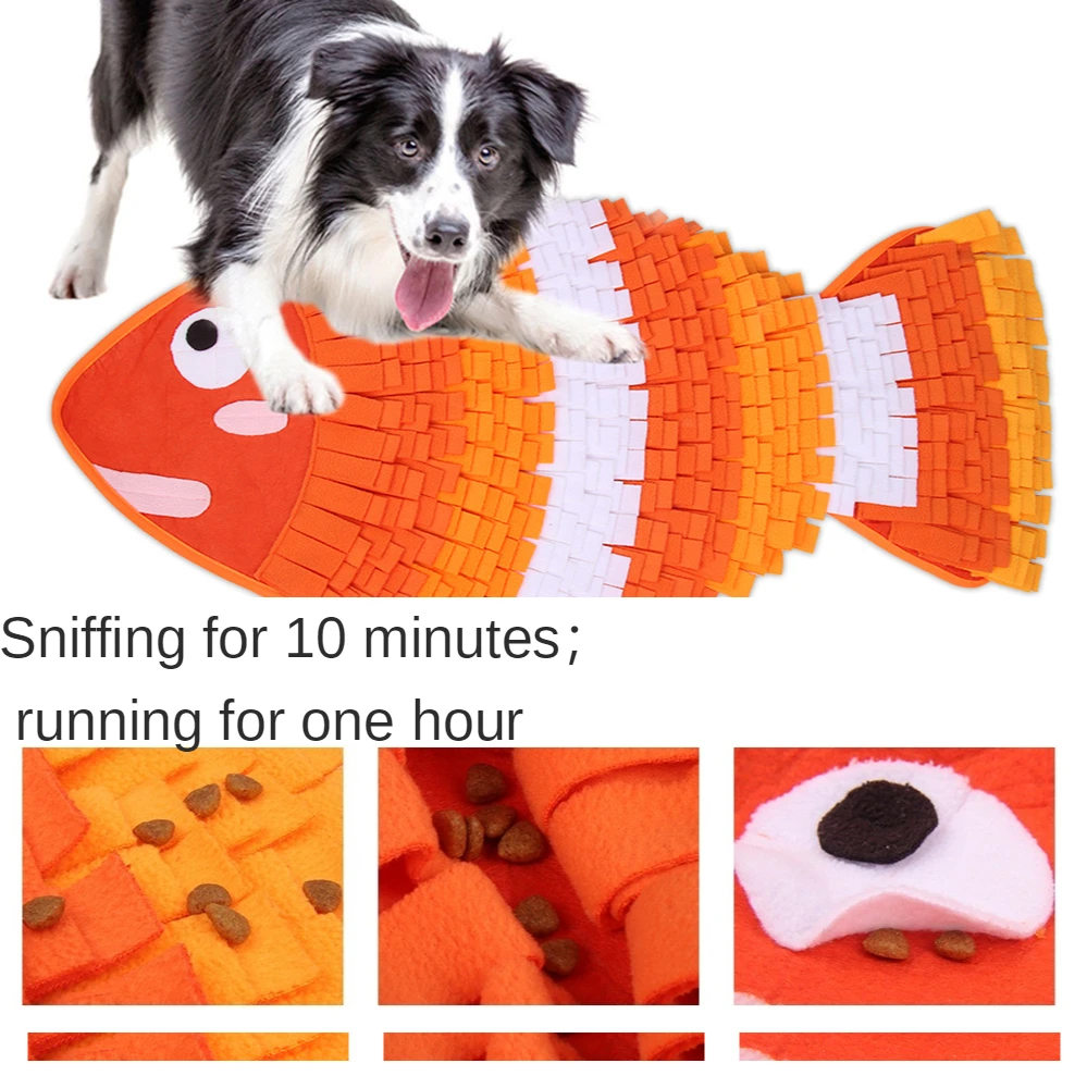 

Моющаяся игрушка-пазл с запахом для дрессировки, одеяло в форме рыбы, игрушечный коврик для кошек и собак, коврик для медленного кормления