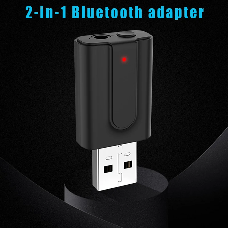 2 в 1 USB Bluetooth V5.0 приемник передатчик автомобиля беспроводной аудио AUX адаптер JR
