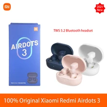 100% Original Xiaomi Redmi Airdots 3 TWS 5.2 Bluetooth Headset AptX Adaptive Stereo Bass MI True Wireless Earphone Touch Control