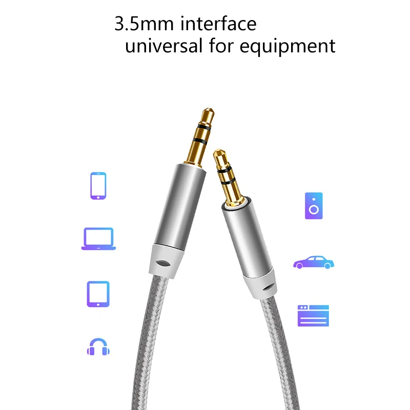 AUX аудио кабель 3 5 мм Jack динамик для передачи данных iPhone Samsung автомобиля