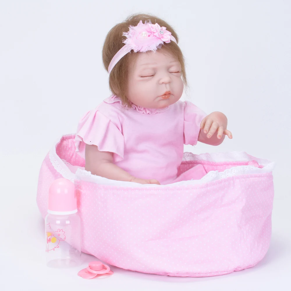 55 см Новорожденные новорожденные младенцы кукла полностью виниловая