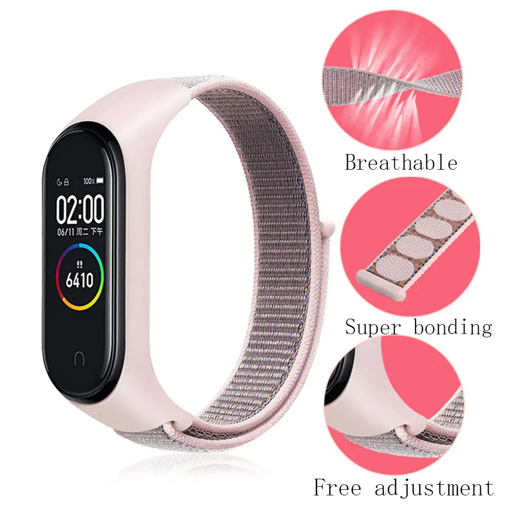 Nylon Watch Band Straps for Xiaomi Mi Band 7 6 5 4 3 Universal Sports Breathable Replacement Bracelet for Miband Accessories