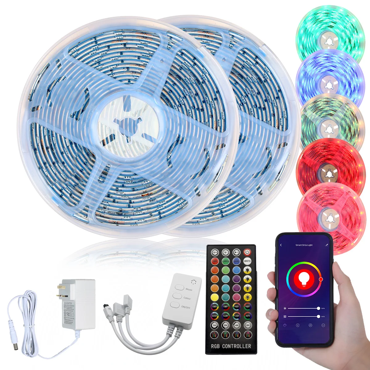 

Умная светодиодная ленсветильник с Wi-Fi, 5 м, 10 м, совместимая с Alexa Google, программируемая, 5050 RGB, светодиодная музыкальная светильник та с дистан...