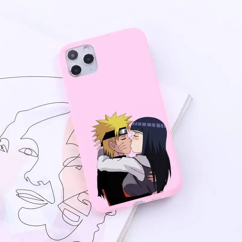 

Hyuga Hinata Naruto Phone Case Candy Color for iPhone 6 7 8 11 12 s mini pro X XS XR MAX Plus