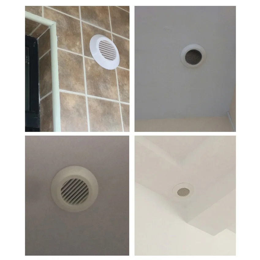 

Ventilation System Vents ABS Air Outlet Louver Central Air Conditioning Vent Exhaust Port With Insect Net Adjustable Vent