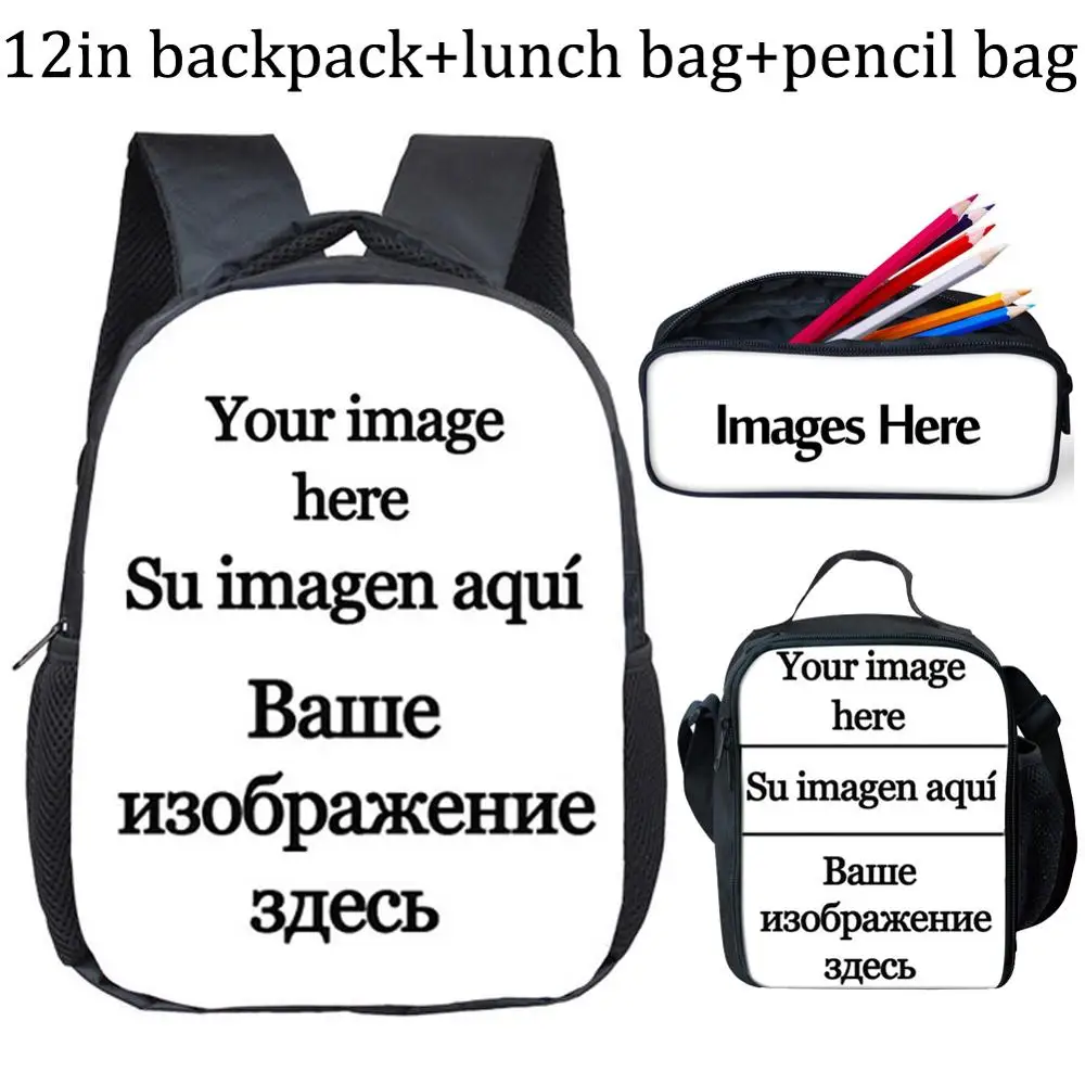 

Customize Your Image Backpack for Teen Boys Girls Cool Cartoon Kids School Bagpack Primary Student Children Bookbags Mochila