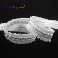 bristlegrass 1 yard 34 20mm silver glitter braided crochet lace trims macrame tassel fringed ribbons pillow dress sewing craft