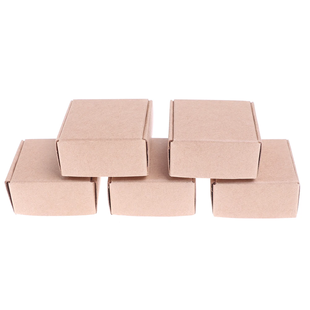 

5Pcs Dollhouse Mini Simulation Express Box Kraft Paper Box Model Accessories Toy