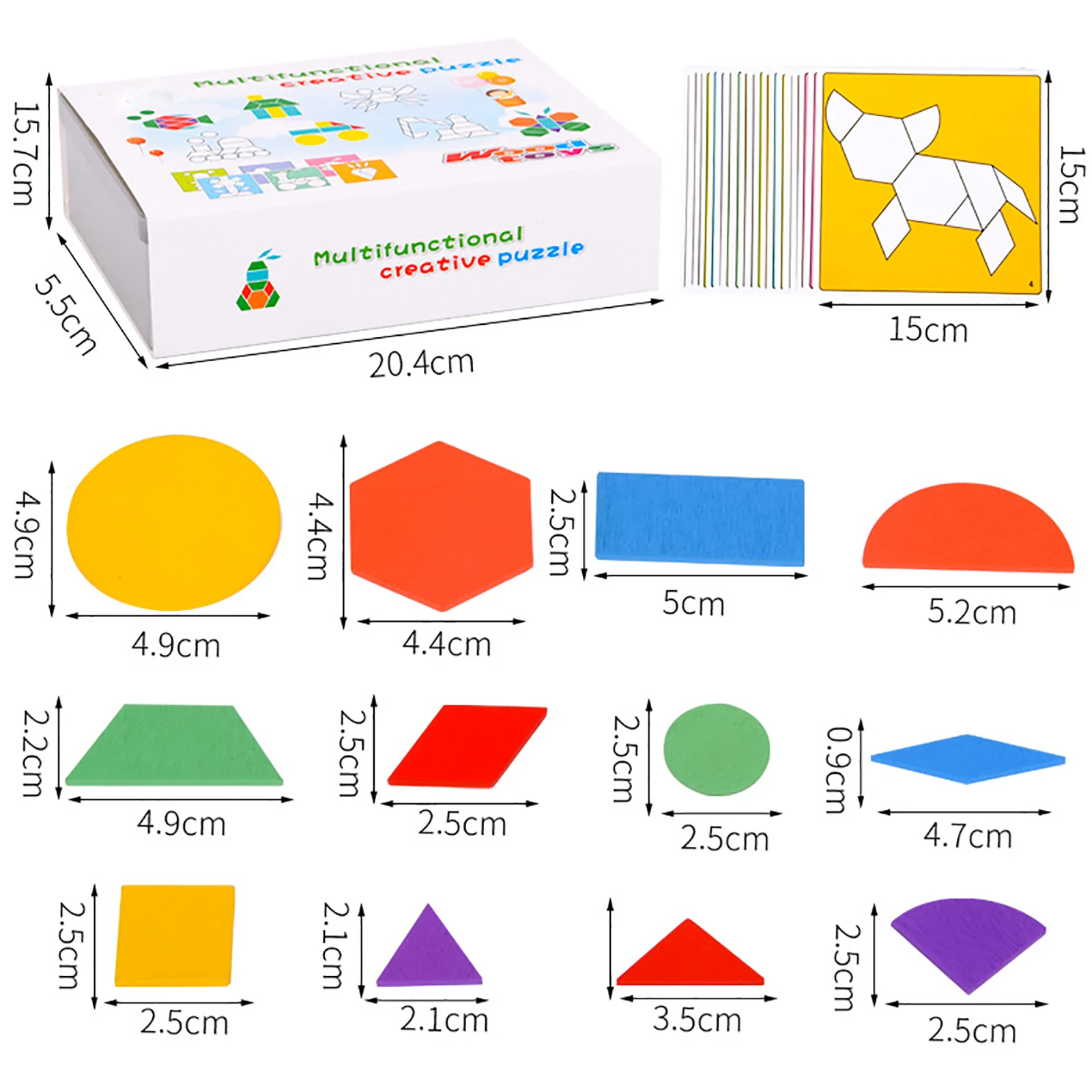 

New 148pcs Wooden Jigsaw Puzzle Board Set Colorful Baby Montessori Educational Toys for Children Learning Developing Toy