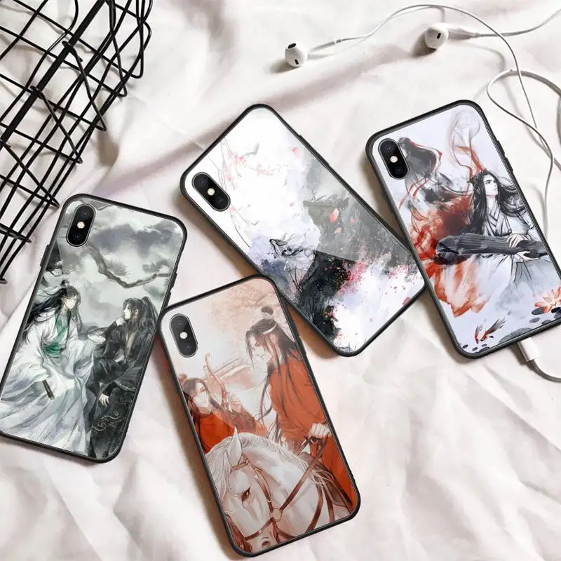 

Mo Dao Zu Shi anime Phone Case Tempered glass For iphone 5C 6 6S 7 8 plus X XS XR 11 PRO MAX