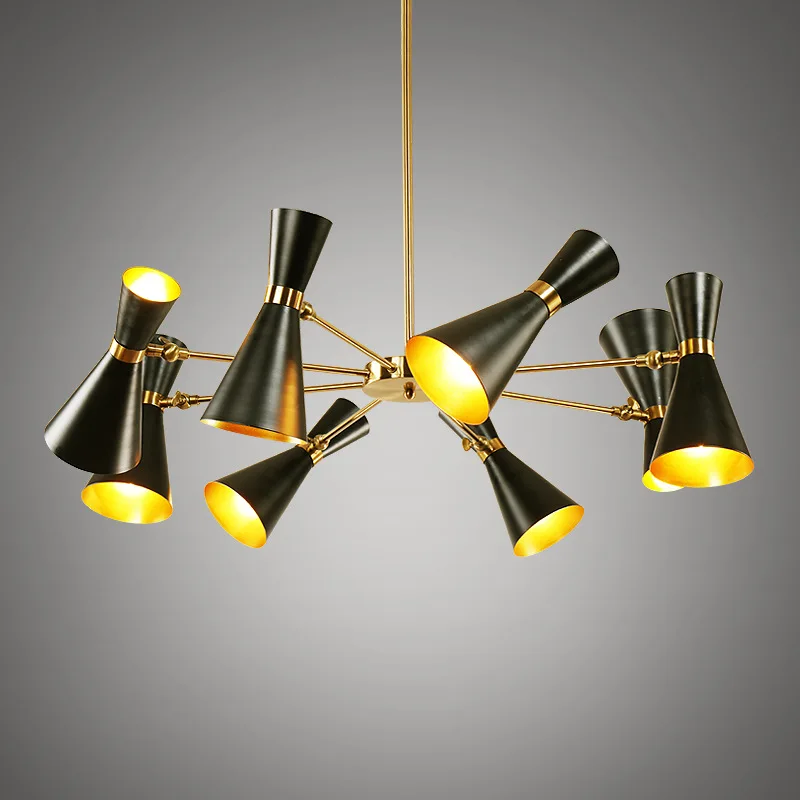 Retro Ceiling Chandelier Up and Down Vintage Lighting Loft Design Living Room Hanging Lamp Dining Lights | Освещение