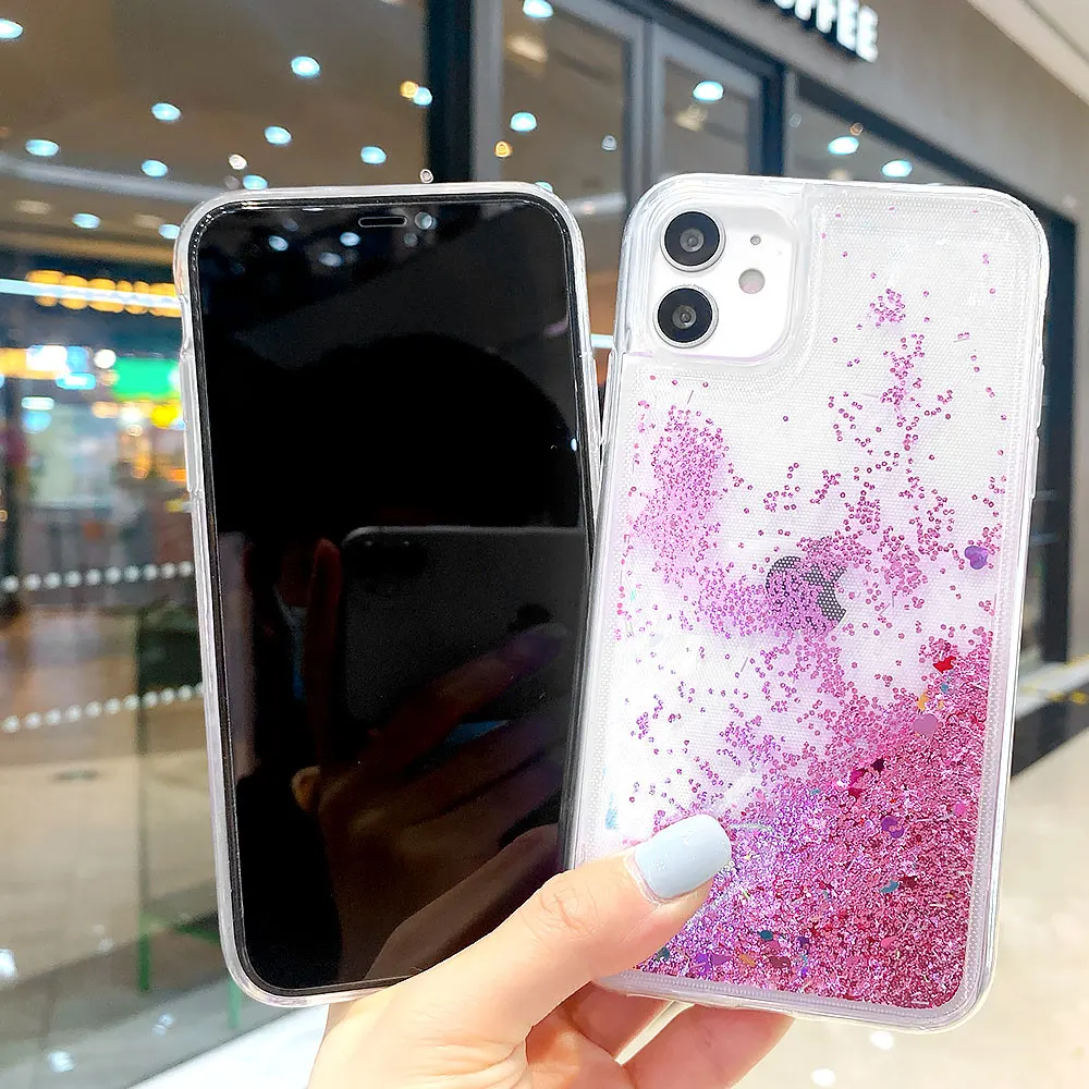 Glitter Case For Iphone 12 Cases Liquid Quicksand Fundas For iPhone 11 Pro Max Mini 13 XR 7 8 SE 2020 X XS 6 6S Plus 13Pro Cover