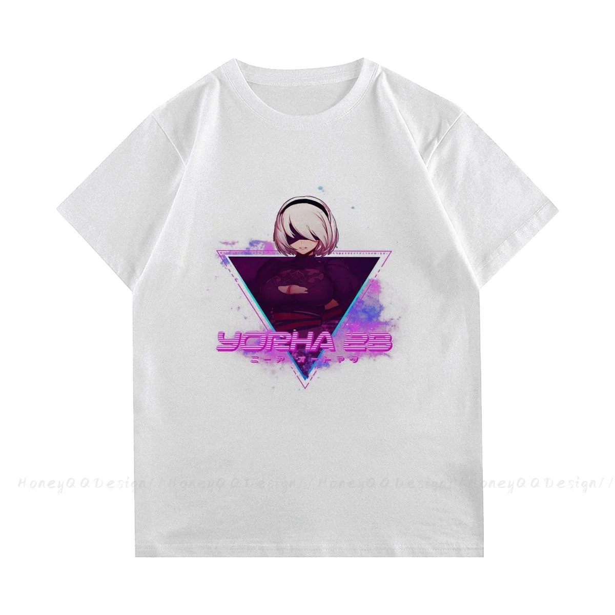 

Новинка 2021, женская футболка с принтом Nier Harajuku, женская футболка YoRHa No.2, тип B, эстетические женские футболки