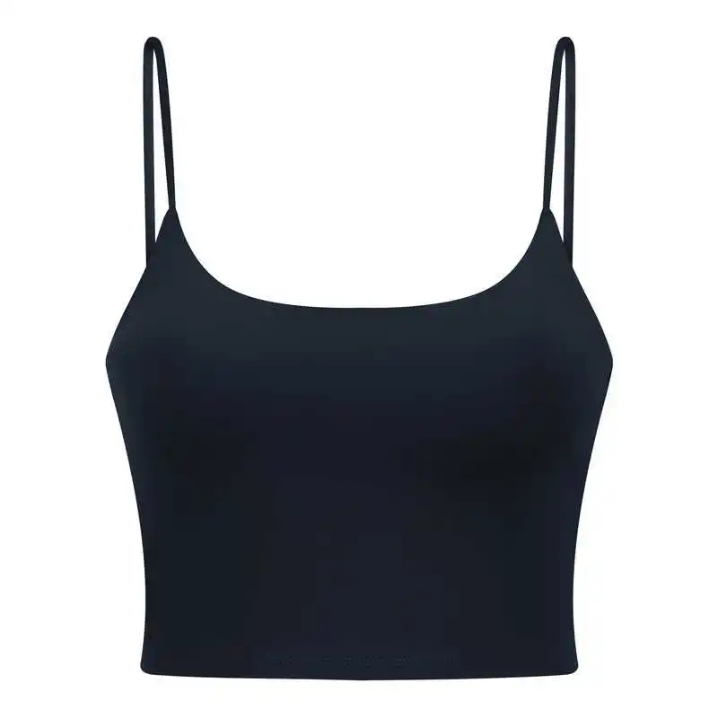 

2021 new yoga vest women's brassiere sexy thin belt back Yoga top half sling Yoga suit