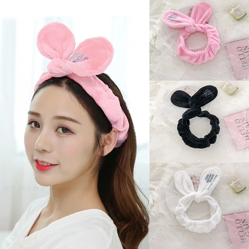 

New Wash Face Headband Hairbands for Women Girls Cute Rabbit Animal Ears Turban Soft Warm Hair Band Fashion Hair Accessories