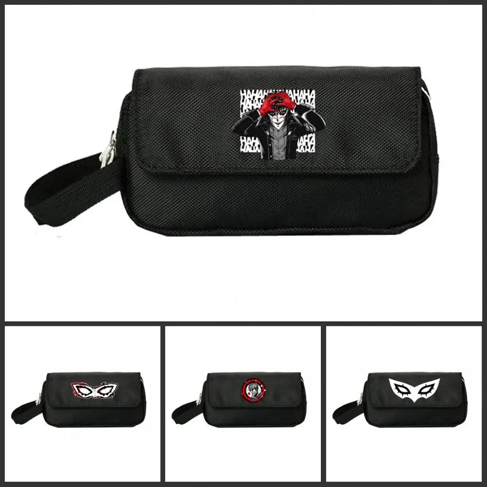 

Persona 5 Pencill Case Women Cosmetic Cases Makeup Bag Child Girls student Double pencill Bag Handbag new