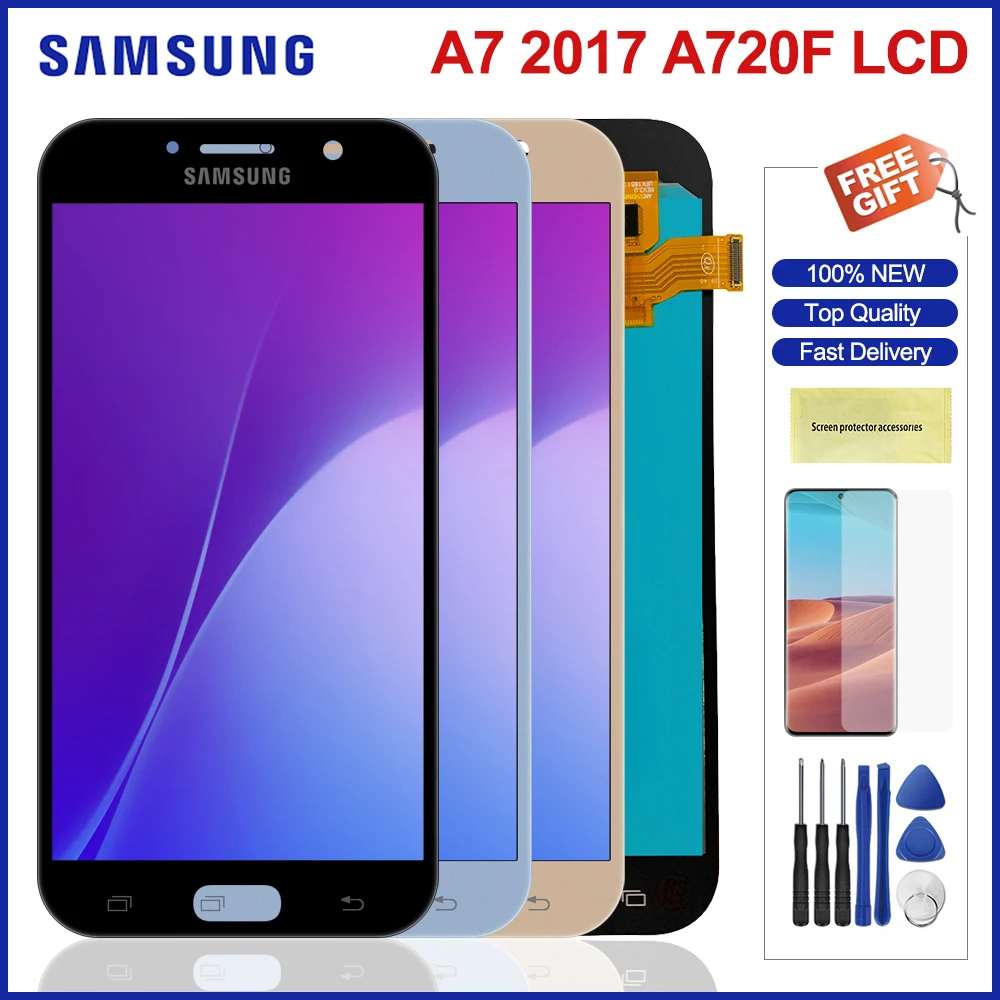 

5.7" Lcd Display For Samsung Galaxy A7 2017 A720 Lcd Display Touch Screen Panel Digitizer Replacement For Samsung A720 A720F Lcd