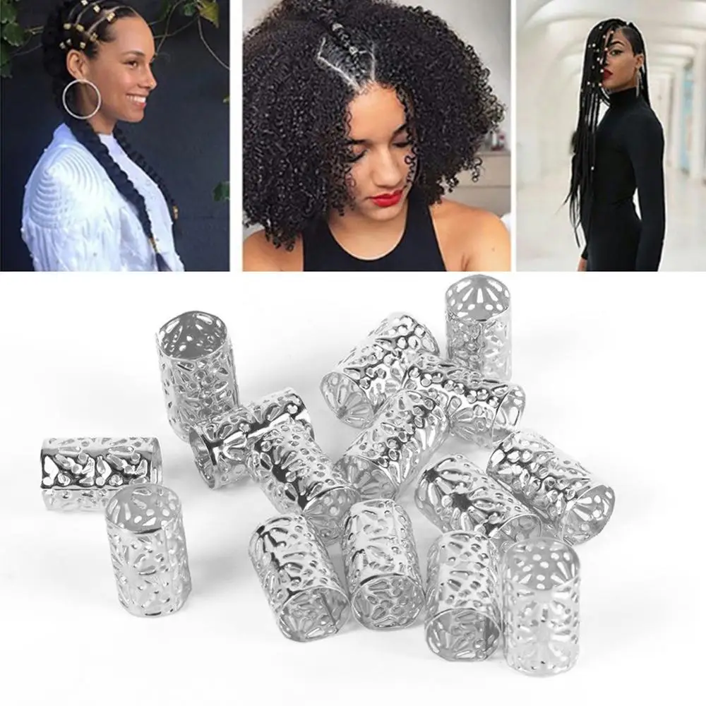 100Pcs/Lot Golden/Silver/Mix Silver Golden Micro Hair rings links Dread Braids Dreadlock Beads Adjustable Accessories | Красота и