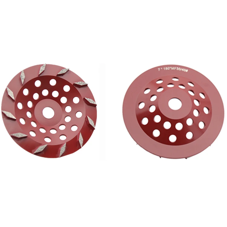 GD69 Twelve ромбовидные сегменты бетонных чашек колеса 7 дюймов абразивный круг для