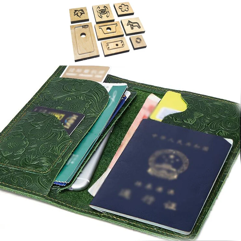 Японское стальное лезвие шаблон для обложки паспорта бумажника перфоратор