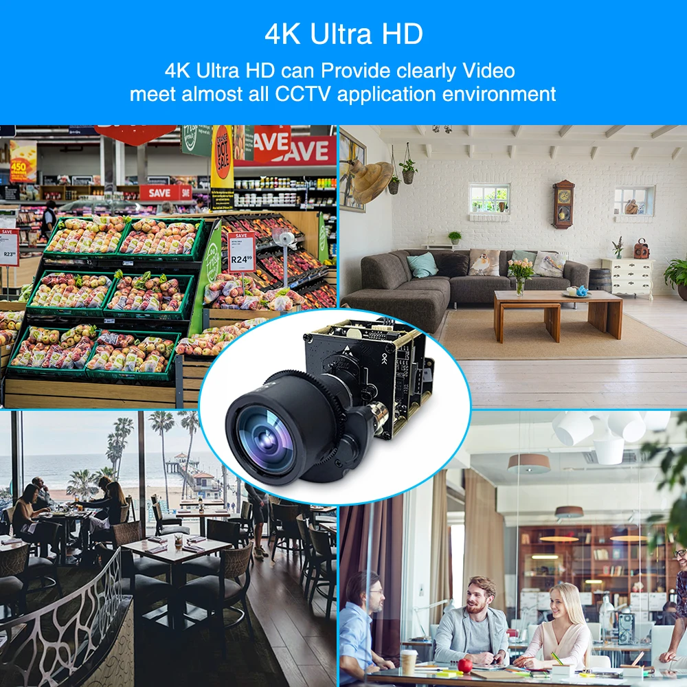 Модуль IP камеры Starlight 4K 8 Мп UHD PTZ сетевой видеонаблюдения 3 кратное увеличение 6 11