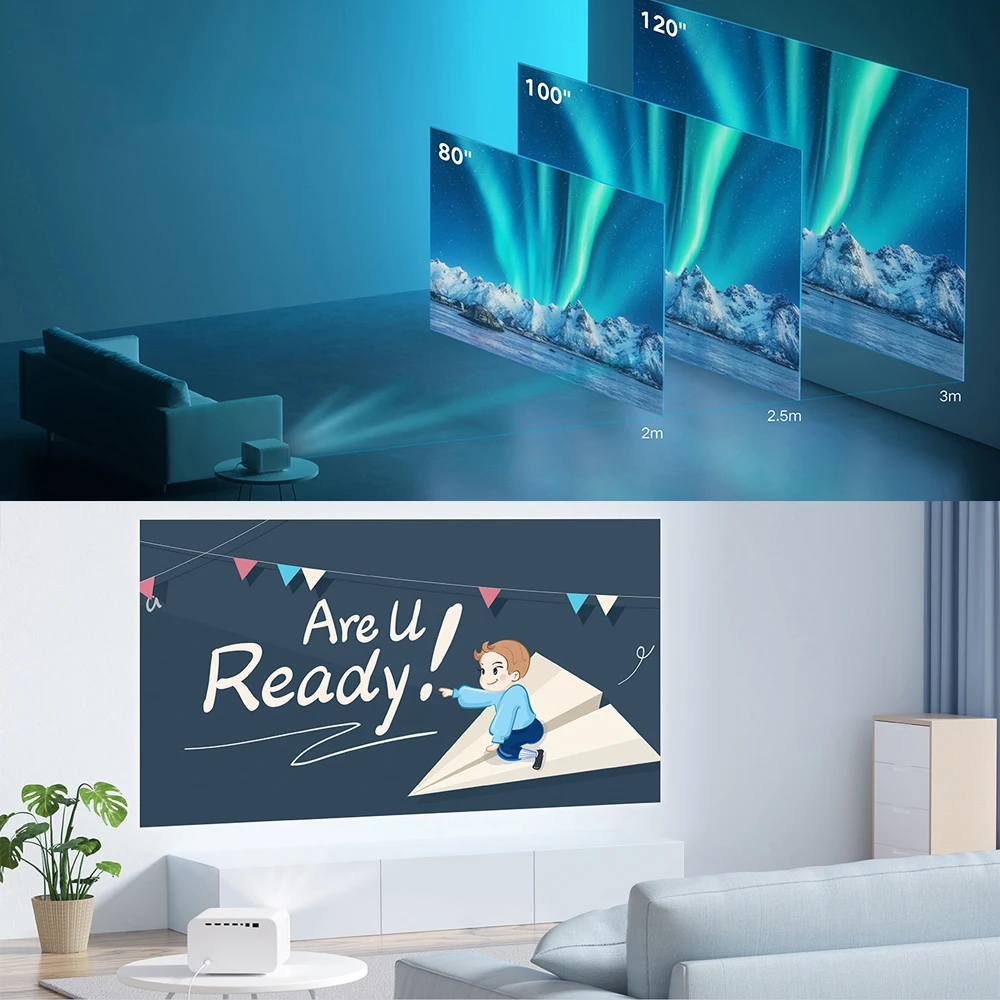 Проектор Xiaomi Mijia 2 Pro 1080P DLP 1300 ANSI поддержка 4K видео ТВ домашний кинотеатр Full HD HDR10