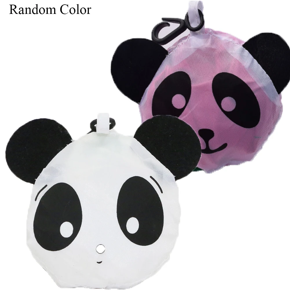 panda 1 шт. милые Мультяшные животные напечатаны многоразовые хозяйственные сумки для путешествий Складная сумка для хранения сумка для покупок Эко сумка для женщин девочек - Цвет: panda