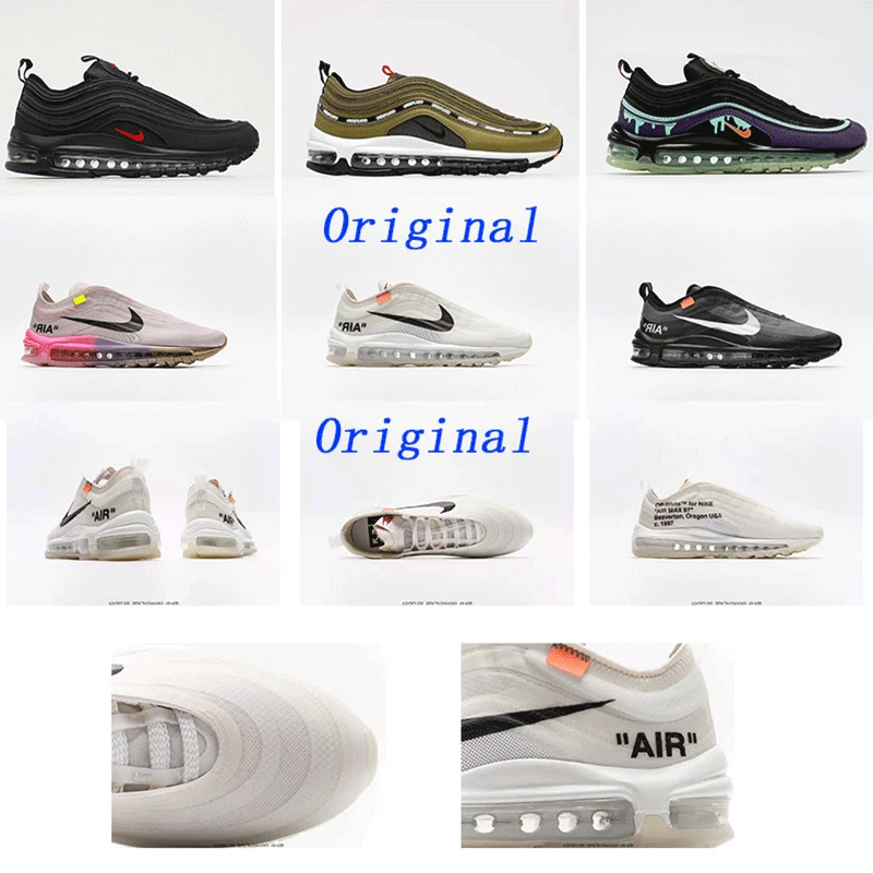 

Men's Women's Breathable Sneakers Top Brand Maexs 97's White Black Gray Orange Color Bright Purple Red Aier Running Shoes 40-47