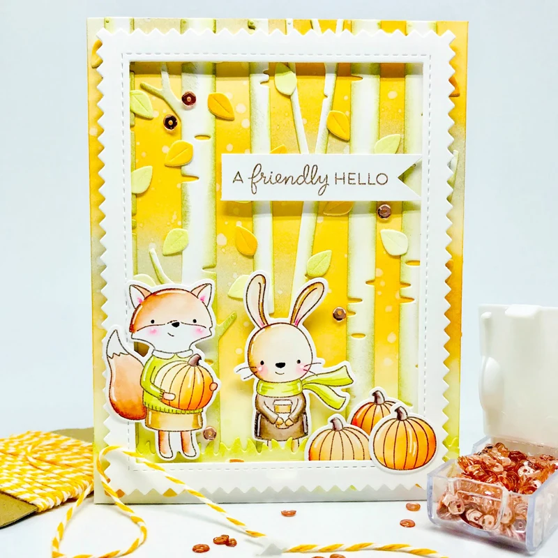 Нарезка металла "Березовые деревья" для декора фотоальбомов, скрапбукинга, открыток и ремесел из вырубки бумаги 2019 года.