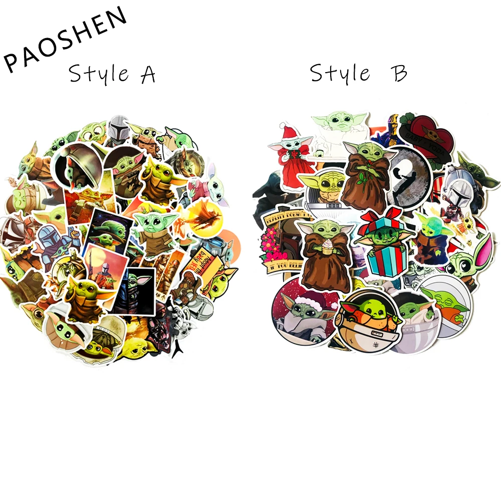 В переменного тока 50 100 шт. пленка Мандалорское Детские стикер &quotйода&quot ForLaptop