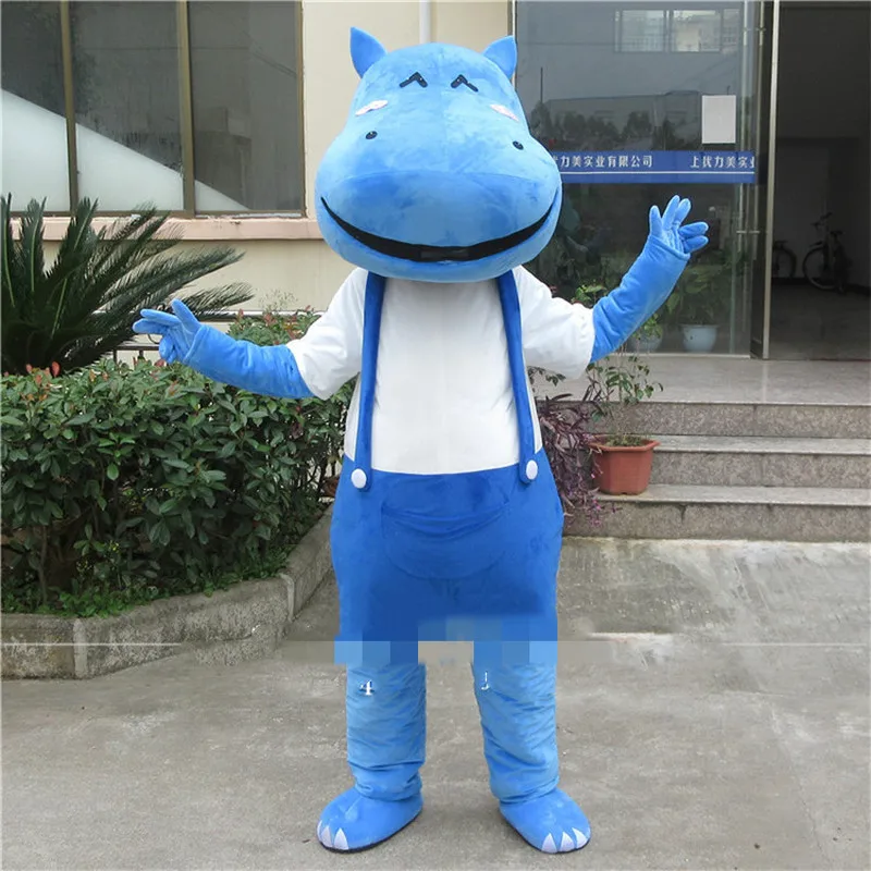 

Blue hippo Mascot Costume Suits Cosplay Party Game Dress Outfits Advertising Promotion Carnival Halloween Xmas Easter Adults