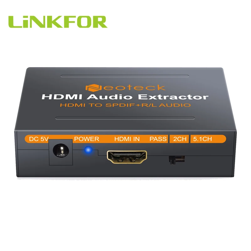 LiNKFOR 1080P HDMI к оптический TOSLINK SPDIF и аналоговый RCA L/R стерео аудио экстрактор