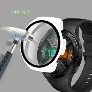 Стекло и чехол для Huawei Watch GT 2-2e, аксессуары для 46 мм42 мм, полное покрытие, бампер, закаленное защитное стекло для huawei gt2e gt2, чехол