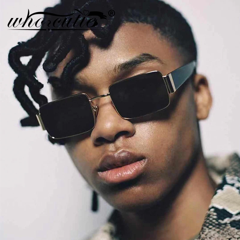 Мужские солнцезащитные очки в стиле хип хоп WHO CUTIE брендовые дизайнерские с