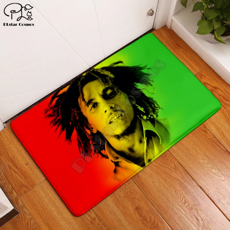 

Reggae Bob Marley anime Plush Vintage Cassette Tape Indoor Doormat Non Slip Door Floor Mats Carpet Rugs Decor Porch Doormat