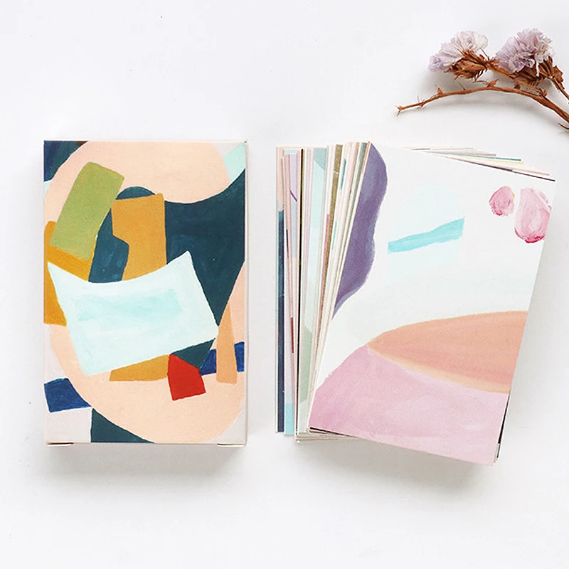 

28 листов/набор, цветные открытки для визиток