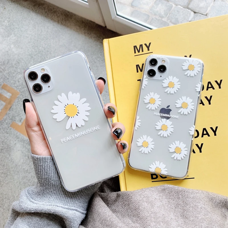 Милый прозрачный чехол для телефона с маргаритками Samsung Note 10 plus 8 9 s10e s9 s8 s7 S10 S20 A5 A8