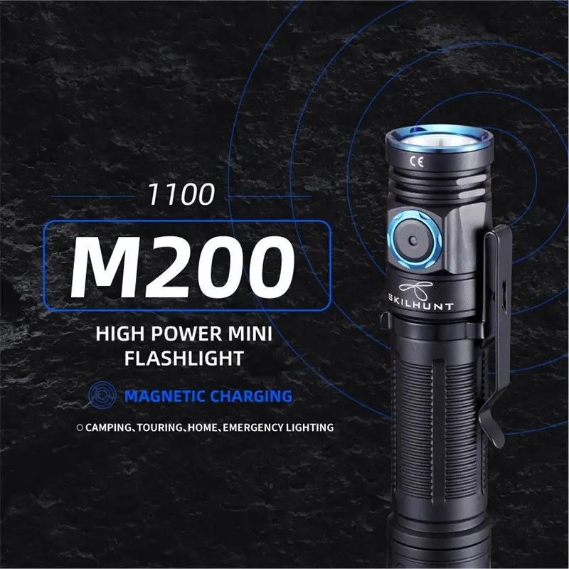 Фото Холодный белый/нейтральный белый/высокий CRI светодиодный фонарик SKILHUNT M200 №2