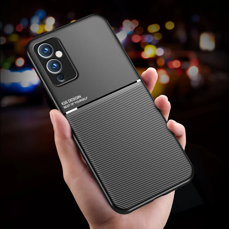 

Custodia in pelle di lusso SHACK per Oneplus 9 custodia in pelle magnetica per auto custodia morbida per telefono per One Plus 7