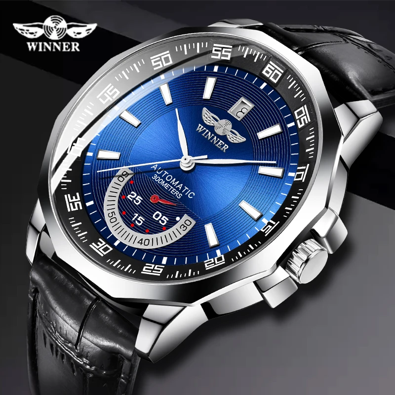 Часы наручные Winner Мужские механические брендовые автоматические Модные