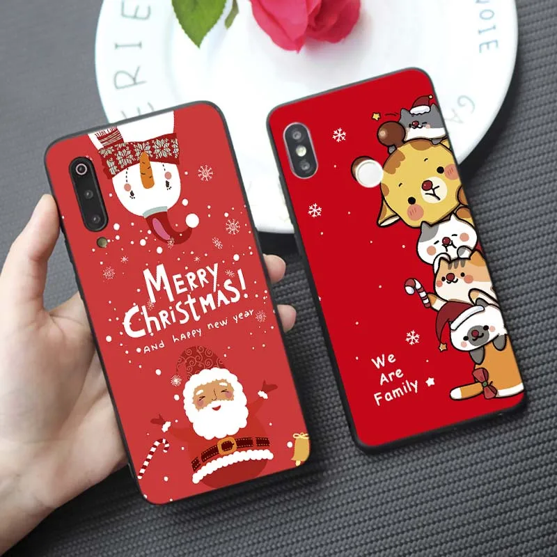 Merry Christmas Soft Silicone Phone Case for samsung galaxy a50 a70 a30 a40 a20 s8 s9 s10 plus |